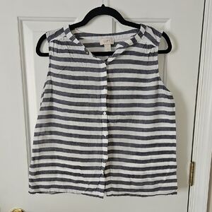 3/$18 LOFT Women's Sleeveless Striped Blouse